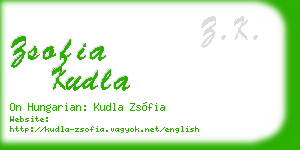 zsofia kudla business card